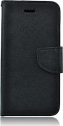 Fancy Synthetic Leather Wallet Black (Galaxy S10+)