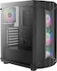 Aerocool Sentinel Jocuri Middle Tower Cutie de calculator cu iluminare RGB Negru