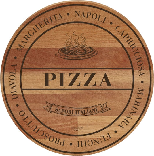 Bisetti Pizza-Servierplatte Hölzernes 30x30x1.9cm 1Stück