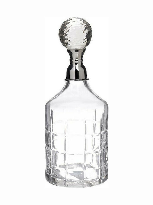 Inart Glass Whiskey Decanter 30cm with Stopper