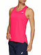 ASICS Silver Women's Athletic Blouse Sleeveless Pink