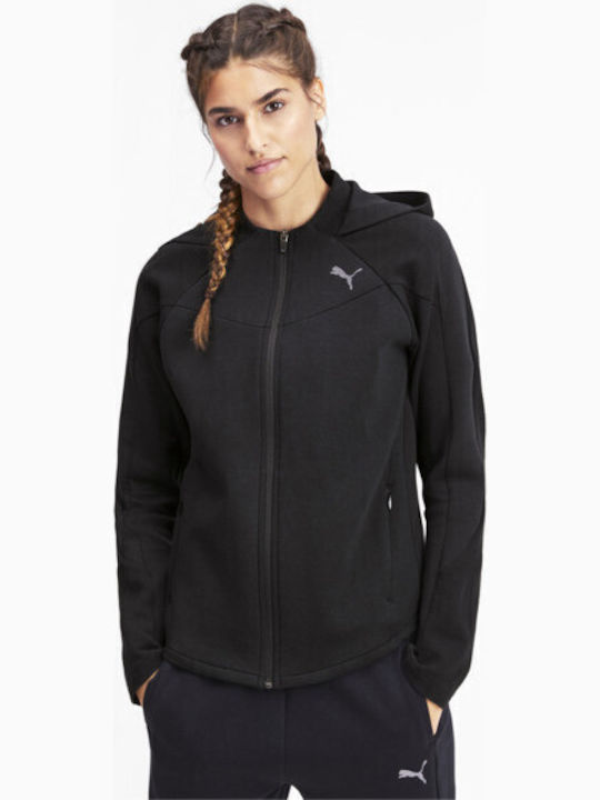 Evostripe Women's Black Zip-Up Jacket