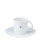 Raeder "Heart" Cup Coffee Porcelain White