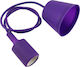 Pendant Light Purple with Socket E27