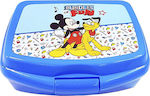 Plastik Kinder Lebensmittelbehälter Mickey Blau 16.5 x 12.5 x 6Stück