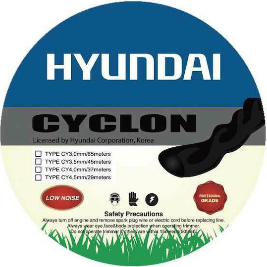 Hyundai Cyclon Μεσινέζα Τετράγωνη Στριφτή Μήκους 48m και Πάχους 3.5mm