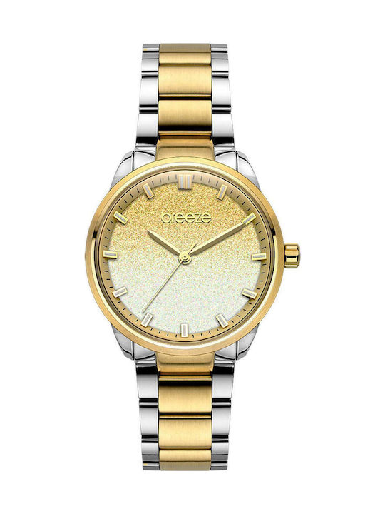 Breeze Uhr mit Gold Metallarmband 712021.2