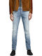Glenn Herren Jeanshose mit Slim Gerade Passform Blue Denim