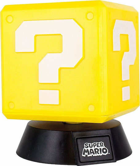 Paladone Детско Декоративно Осветително Тяло Super Mario Question Block с Проекция на Дизайни Жълто 3x10см Paladone Детско Декоративно Осветително Тяло Super Mario Question Block с Проекция на Дизайни Жълто 3x10см