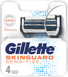 Gillette Skinguard Sensitive Capete de schimb cu 2 lame & Bandă lubrifiantă pentru piele sensibilă 4buc