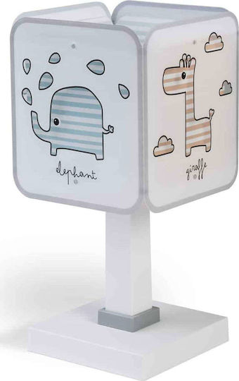 Ango Παιδικό Φωτιστικό Πορτατίφ Baby Zoo Λευκό 14x14cm