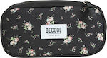 Busquets Sweet Flowers Pencil Case with 1 Compartment Black