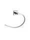 Karag Lito Single Wall-Mounted Bathroom Ring ​20x16cm Silver