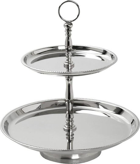 Espiel Inox Etagere 2 Etagen Silber Ø38xH43cm 1Stück
