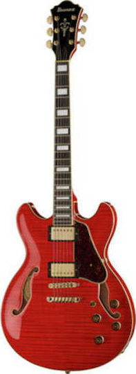 Ibanez AS93FM Electric Guitar ES with HH Pickup Configuration Transparent Cherry Red