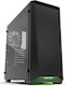 Phanteks Eclipse P400 Tempered Glass Gaming Midi Tower Κουτί Υπολογιστή με Πλαϊνό Παράθυρο και RGB Φωτισμό Μαύρο