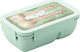 Must Kids Set Lunch Plastic Box Green