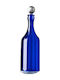 Mario Luca Giusti Acrylic Bottle Bona Notte Blu Plastic Decanter with Stopper Blue