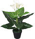 vidaXL Artificial Plant in Pot Calla Lily White 45cm 1pcs