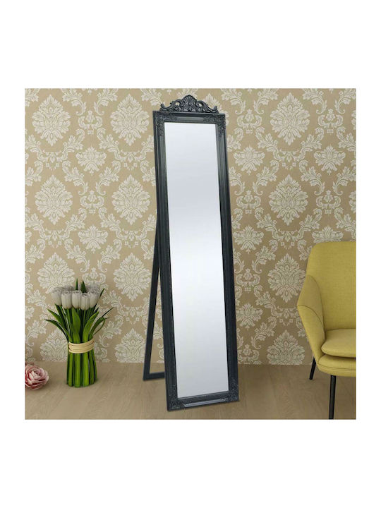 vidaXL Καθρέπτης με Μαύρο Ξύλινο Πλαίσιο 160x40cm