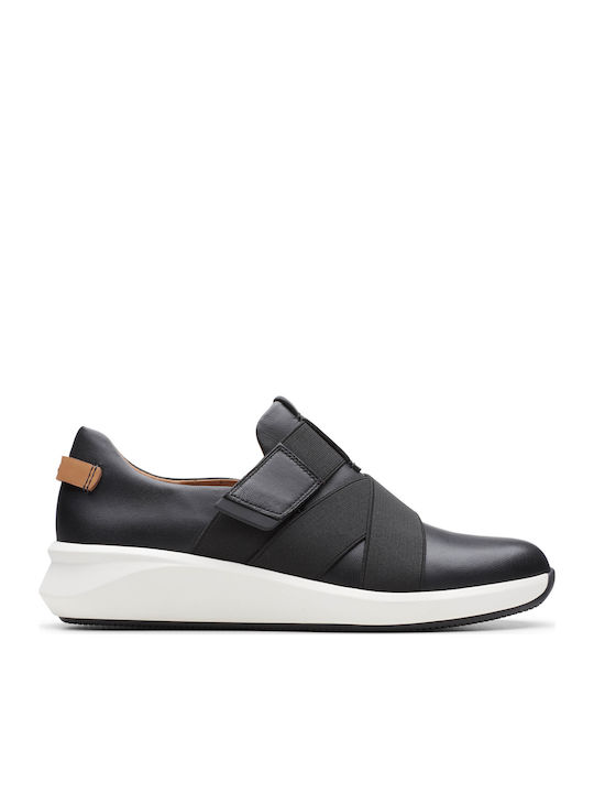 Un Rio Strap Anatomic Women's Slip-On Leather Black