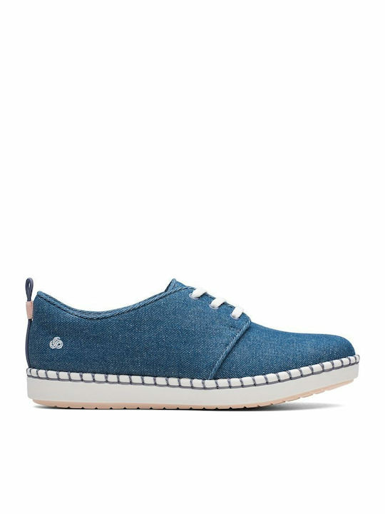 Clarks Step Glow Lace Anatomical Sneakers Blue