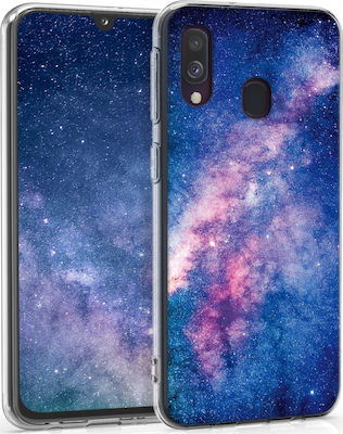 KWmobile Starry Galaxy Back Cover Σιλικόνης Light Pink / Dark Pink / Dark Blue (Galaxy A40)