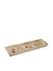 Espiel Wooden Dessert Divided Serving Plate with 3 Slots Beige 45x13x4cm