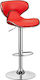 Stool Bar with Back & Adjustable Height Red 46x46x107cm