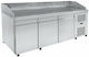 Niki Inox Commercial Pizza Refrigerator with 3 Doors -1/+8°C L209xD80xH110cm