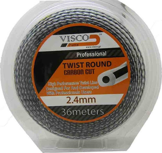 Visco Parts 2437 Μεσινέζα Στρογγυλή Στριφτή Μήκους 36m και Πάχους 2.4mm