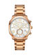 Breeze Tresor Watch Chronograph with Gold Rubber Strap