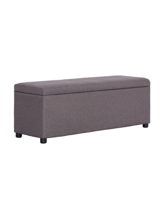 Stool Bench Stool With Storage Space Plastic Brown 116x38x43cm