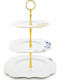 PiP Studio Royal Εταζέρα 3 Ορόφων από Πορσελάνη Λευκή Ø28xY28cm