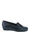 Boxer Leather Women's Loafers in Black Color