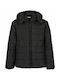 Losan Kids Quilted Jacket Short with Lining & Hood Black C06-2E03AA