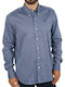 La Martina Men's Shirt Long Sleeve Cotton Navy Blue