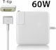 MagSafe 2 Travel Laptop Charger 60W 16.5V 3.65A for Apple with Power Cord