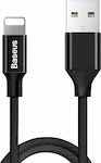 Baseus Yiven Braided USB-A to Lightning Cable Black 1.2m (CALYW-01)