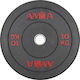 Amila Black R Scheibenset Olympischen Typs Gummierte 1 x 10kg Φ50mm