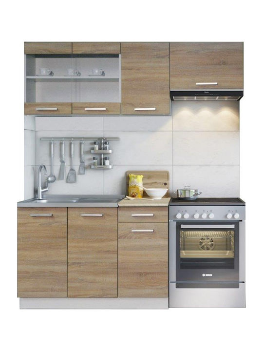 Natalia 40 Kitchen Cabinets Set Hanging & Floor Sonoma Δρύς 180x60pcs