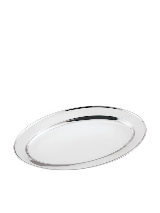 Veltihome Platou de Servire Oval Inox Argint 50buc 1buc