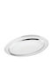 Veltihome Servierplatte Oval Rostfreier Stahl Silber 35cm 1Stück