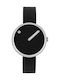 Picto Damen Uhr mit Schwarz Lederarmband