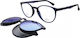 Clark Κοκκάλινος Σκελετός Γυαλιών με Clip On Navy Μπλε K1009 C2