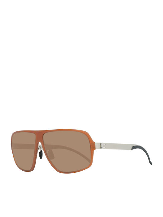 Mercedes-Benz Men's Sunglasses with Orange Frame and Brown Lens M3018 C