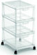 Office Plastic Drawer with Wheels & Drawers in Gray Colour 38x29x56cm