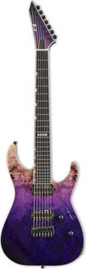 E-II M-II-7 Elektrische Gitarre Stratocaster mit HH Tonabnehmerkonfiguration Natural mit Tasche