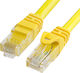 Lineme U/UTP Cat.6e (Висока Скорост) Мрежов Кабел Ethernet 1м Жълт