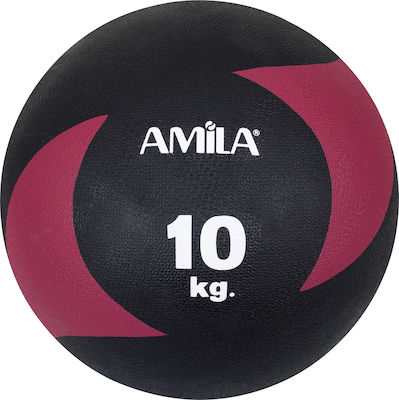 Amila Μπάλα Medicine 27cm, 10kg σε Μαύρο Χρώμα